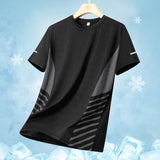 Camiseta para correr de seda helada de verano para hombre