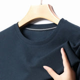 Camiseta de verano para hombre de punto waffle con cuello redondo – camiseta casual ligera