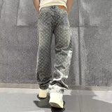 Jeans de mezclilla jacquard premium