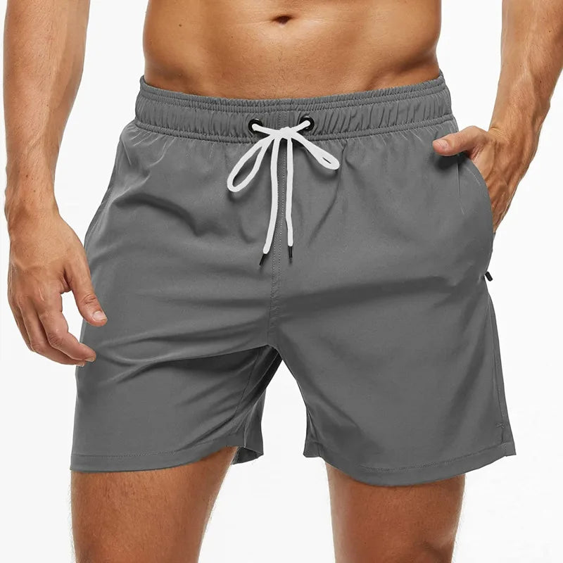 Bañador de secado rápido para hombre con bolsillos con cremallera