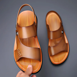 Sandalias de cuero Marlow con tacón bloque y diseño tipo slide