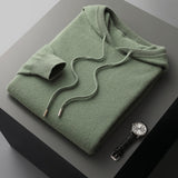 Sudadera con capucha de lana merino premium