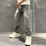 Jeans de mezclilla jacquard premium