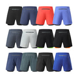 Pantalones cortos para correr 2 en 1 de secado rápido para hombre con bolsillo para teléfono