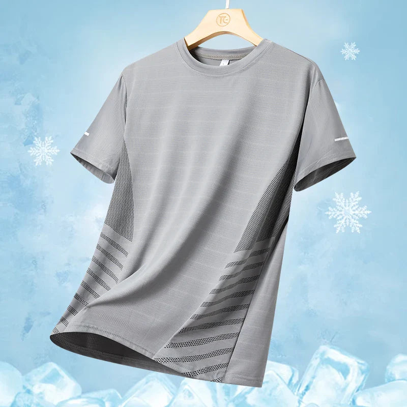 Camiseta para correr de seda helada de verano para hombre