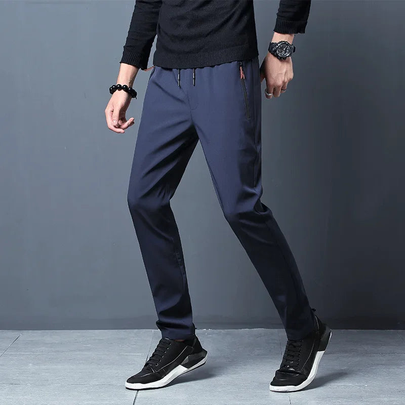 Pantalones Jogger para Hombre de Corte Recto Coreano – Ajustados Elásticos