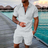 Conjunto de polo con cremallera para hombre