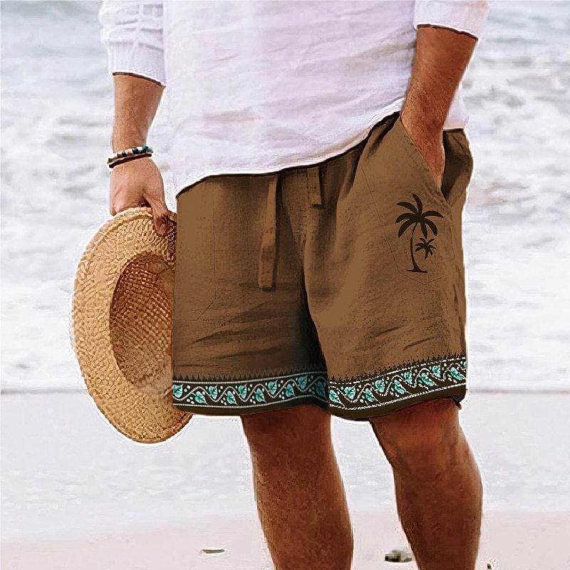 Pantalones cortos de playa estampados para hombre