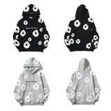 Sudadera con capucha de algodón puro Denim Tears con estampado de espuma de kapok