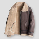 Chaqueta de cuero de lana de cordero