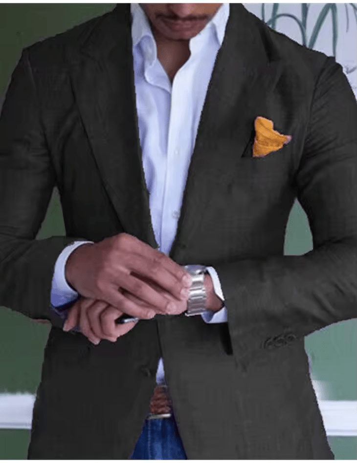 Blazer de lino elegante para hombre - Catalina Marbella