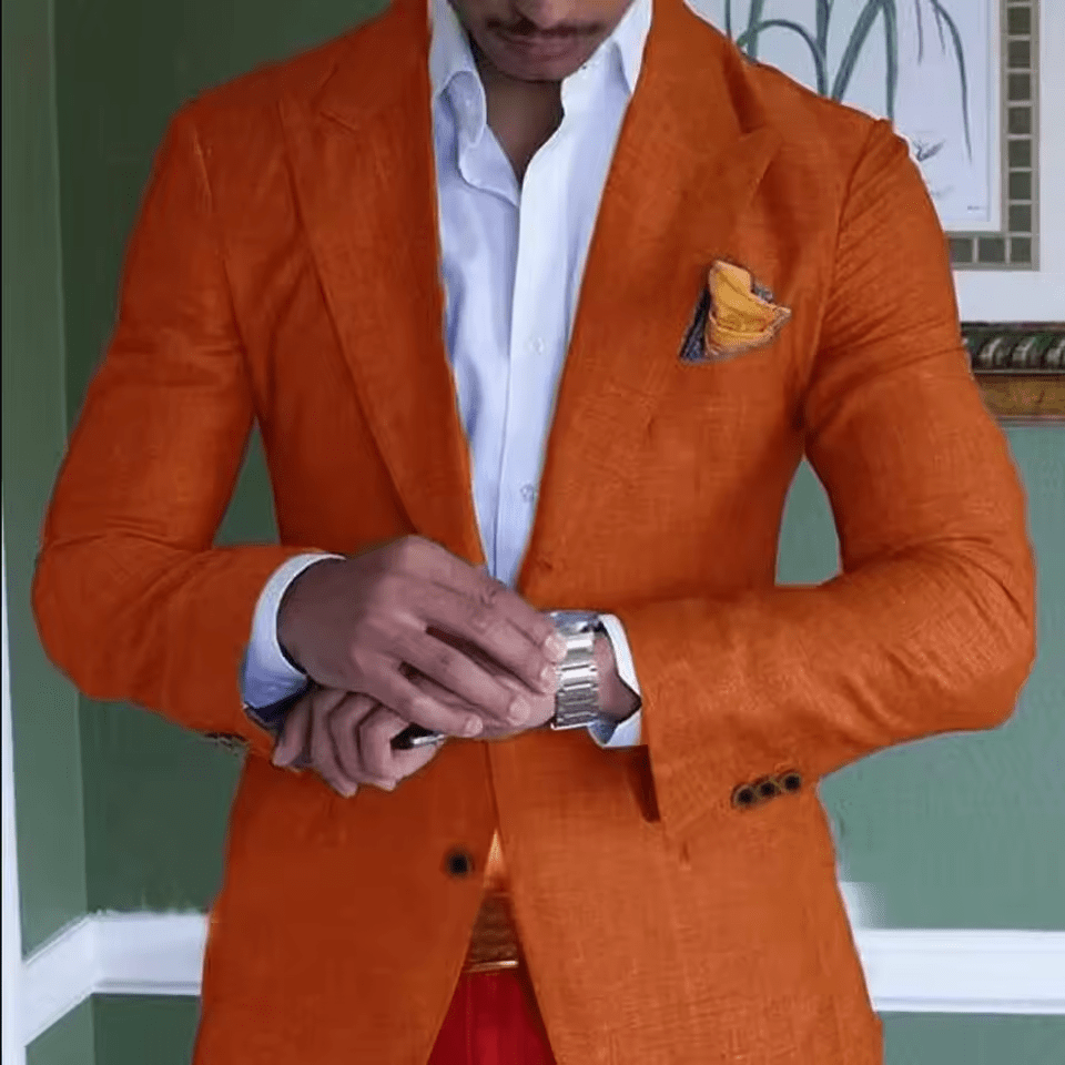 Blazer de lino elegante para hombre - Catalina Marbella