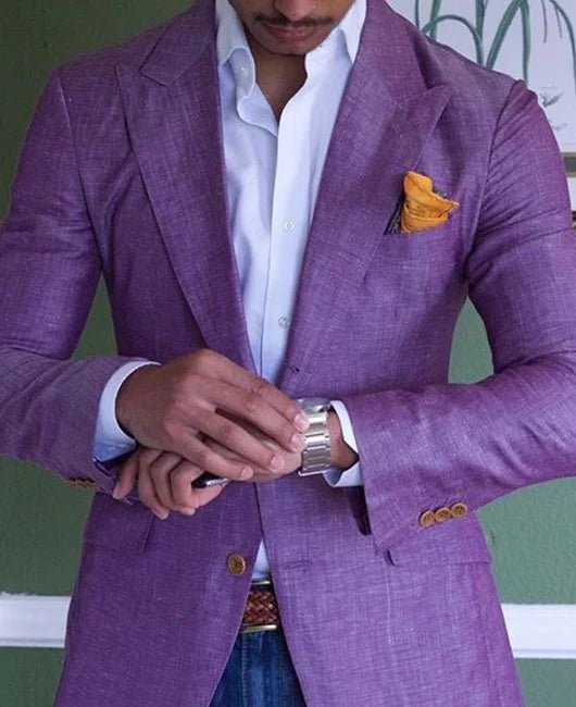 Blazer de lino elegante para hombre - Catalina Marbella