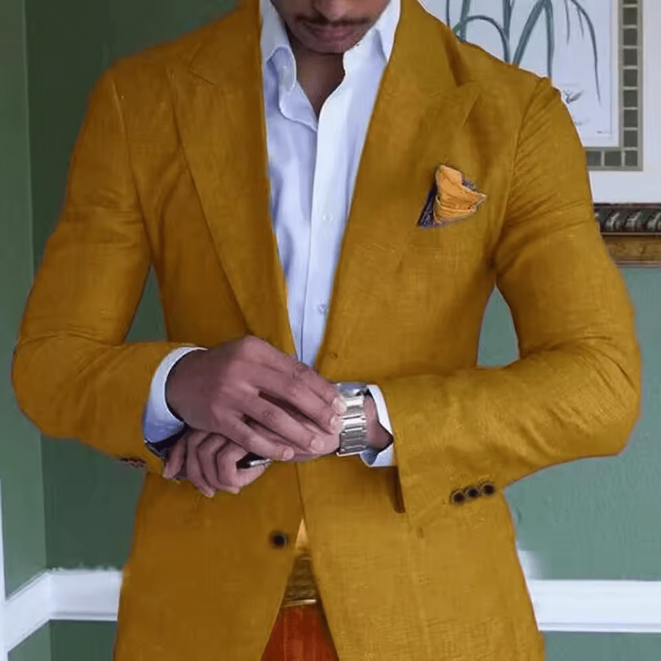 Blazer de lino elegante para hombre - Catalina Marbella