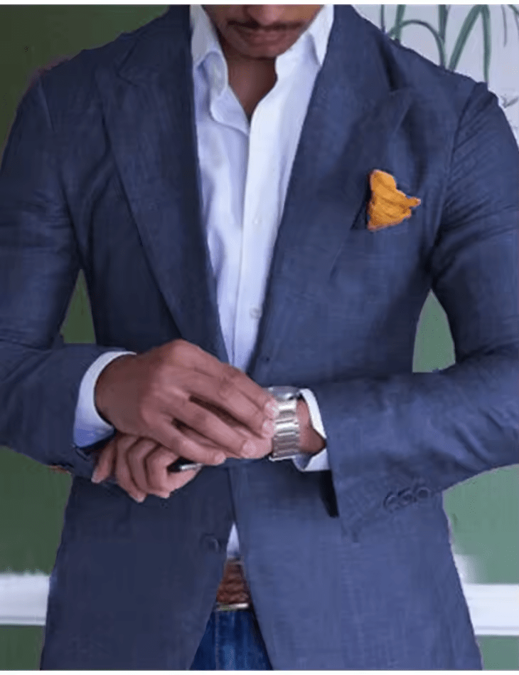 Blazer de lino elegante para hombre - Catalina Marbella