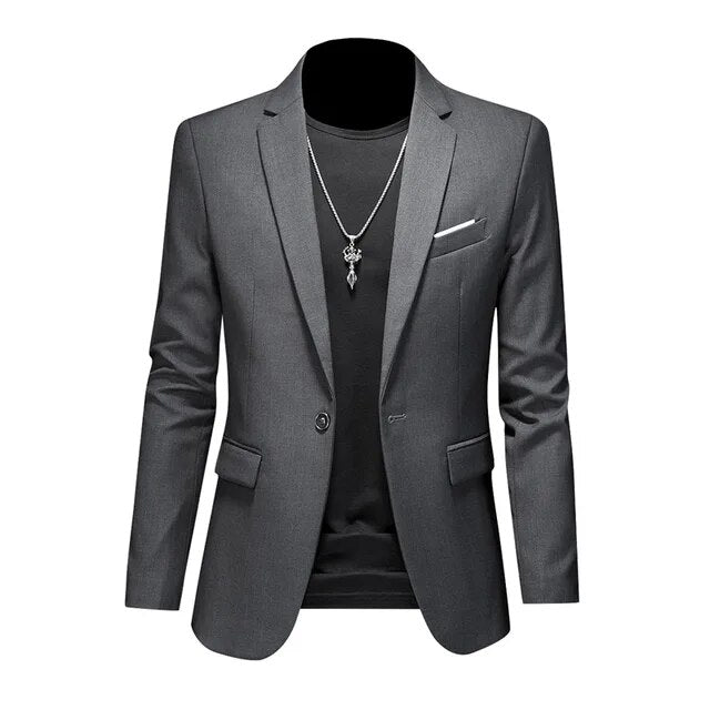 Blazer elegante de un solo botón para hombre - Catalina Marbella