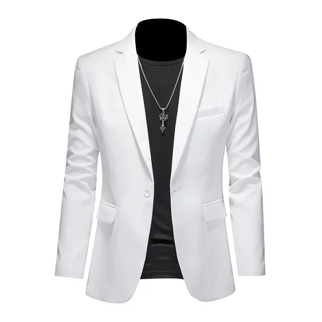 Blazer elegante de un solo botón para hombre - Catalina Marbella