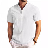 Polo de verano para hombre con cuello mao y manga corta