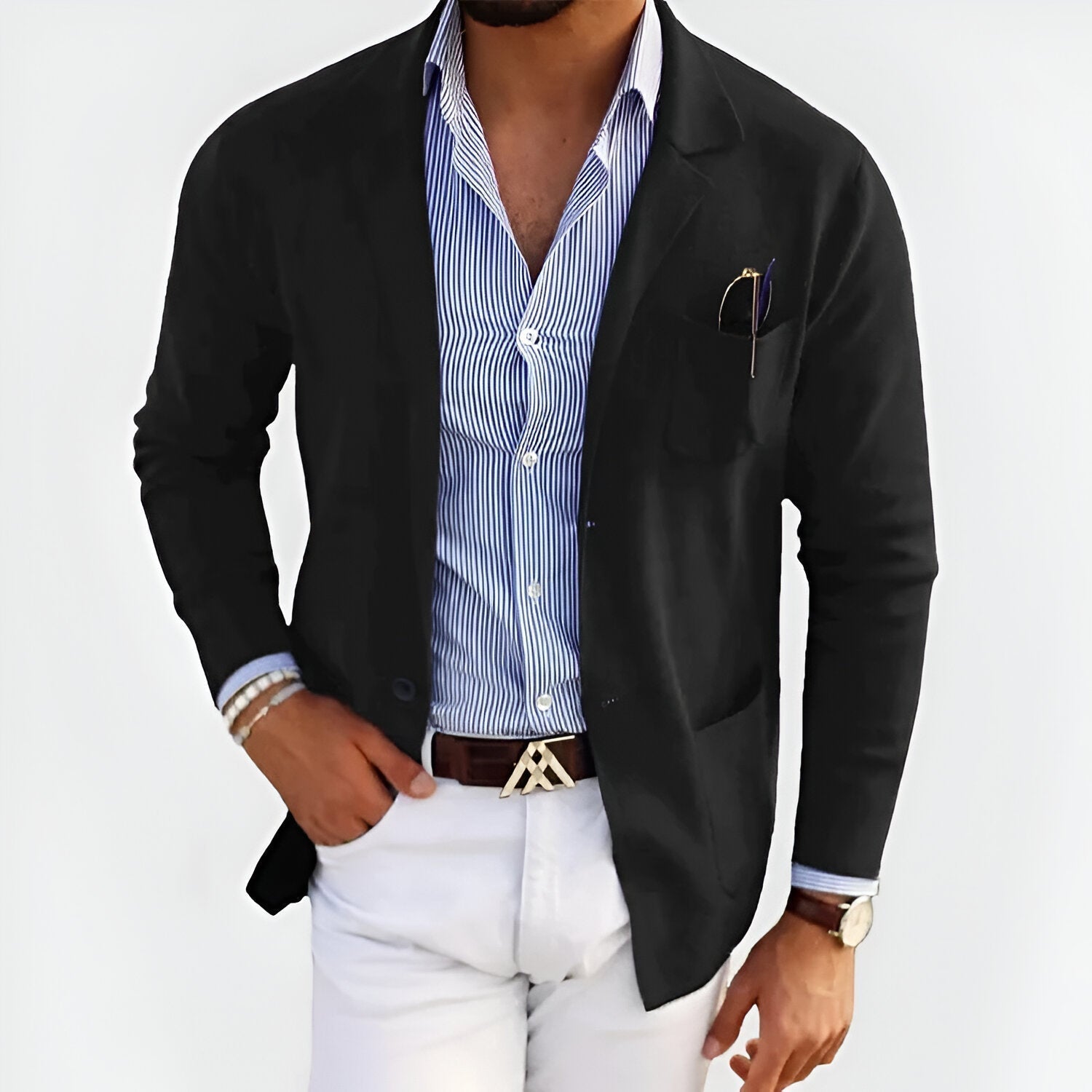 Blazer de punto transpirable para verano