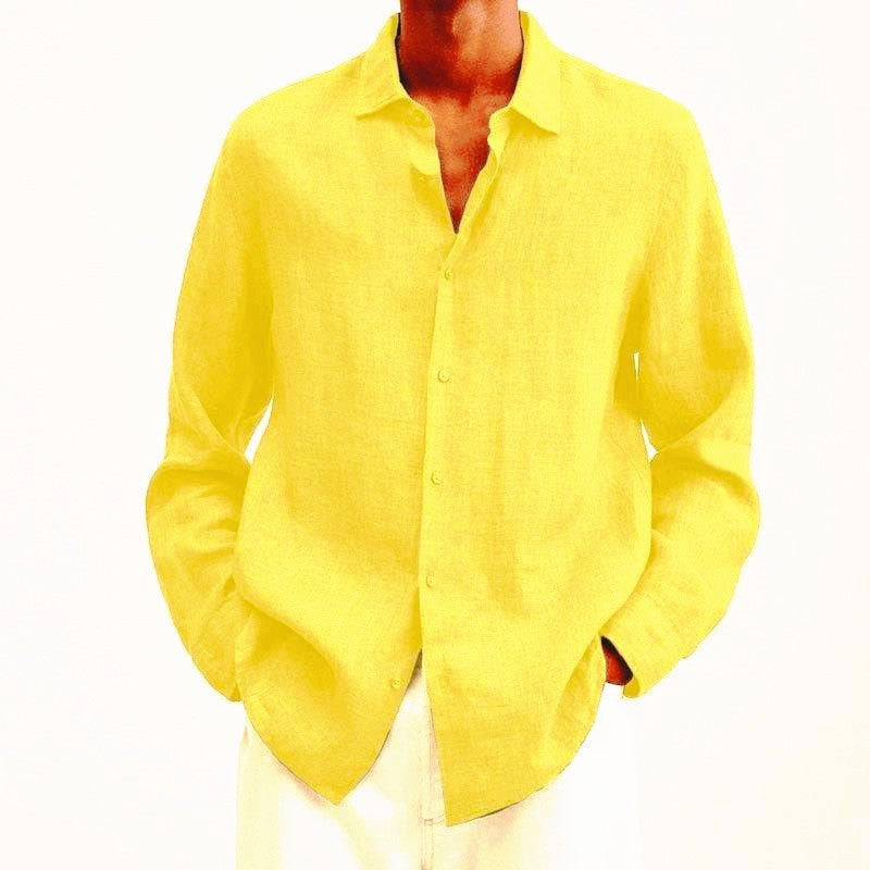Camisa elegante de lino para hombre