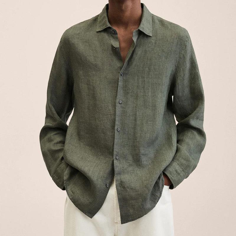Camisa elegante de lino para hombre