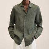 Camisa elegante de lino para hombre