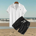 Conjunto de camisa y pantalones cortos de lino - Catalina Marbella