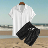 Conjunto de camisa y pantalones cortos de lino - Catalina Marbella