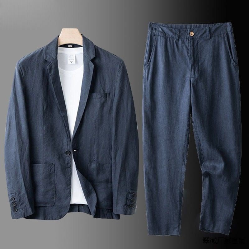 Conjunto de Traje de Lino para Hombre Comodidad Transpirable Lujo - Catalina Marbella