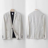 Conjunto de Traje de Lino para Hombre Comodidad Transpirable Lujo - Catalina Marbella