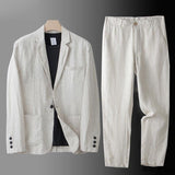 Conjunto de Traje de Lino para Hombre Comodidad Transpirable Lujo - Catalina Marbella