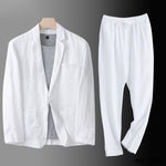 Conjunto de Traje de Lino para Hombre Comodidad Transpirable Lujo - Catalina Marbella