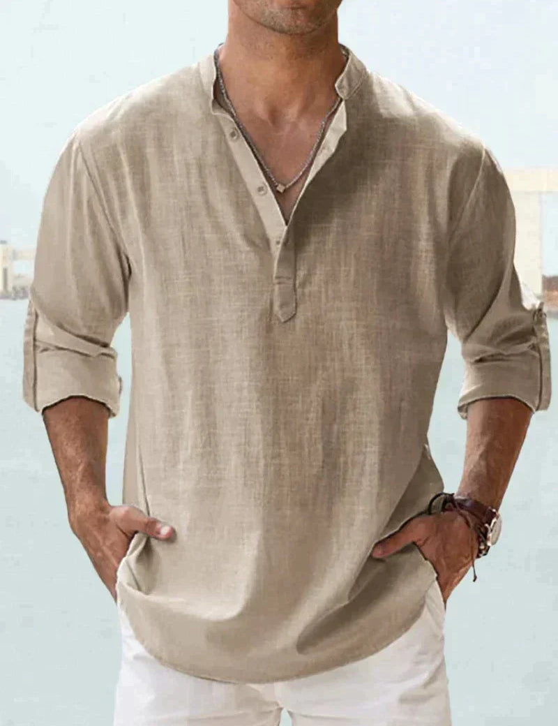 Camisa Clásica de Lino para Hombre