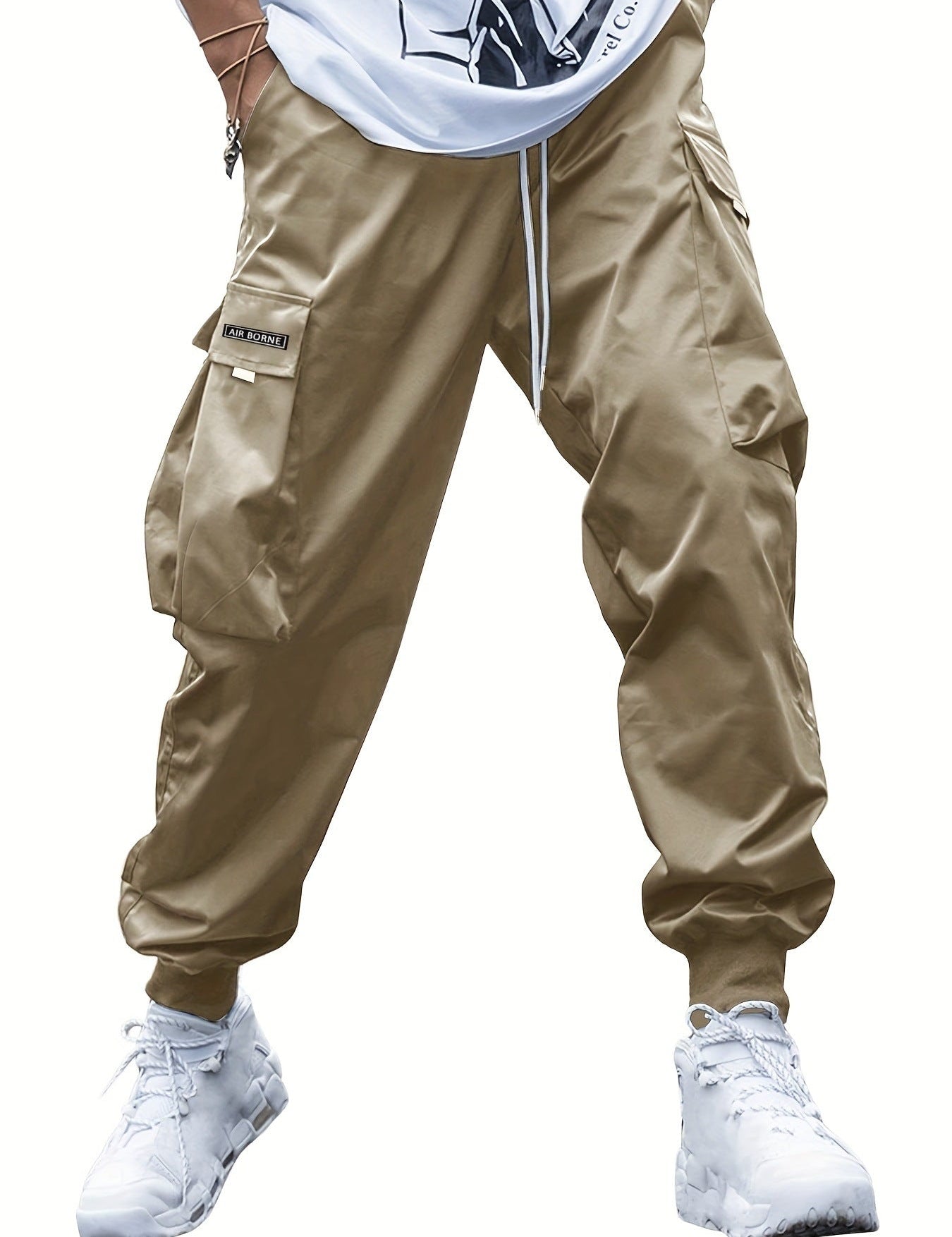 Joggers cargo para hombre con múltiples bolsillos