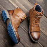 Botas de cuero Frontier comodidad duradera suela antideslizante para hombre