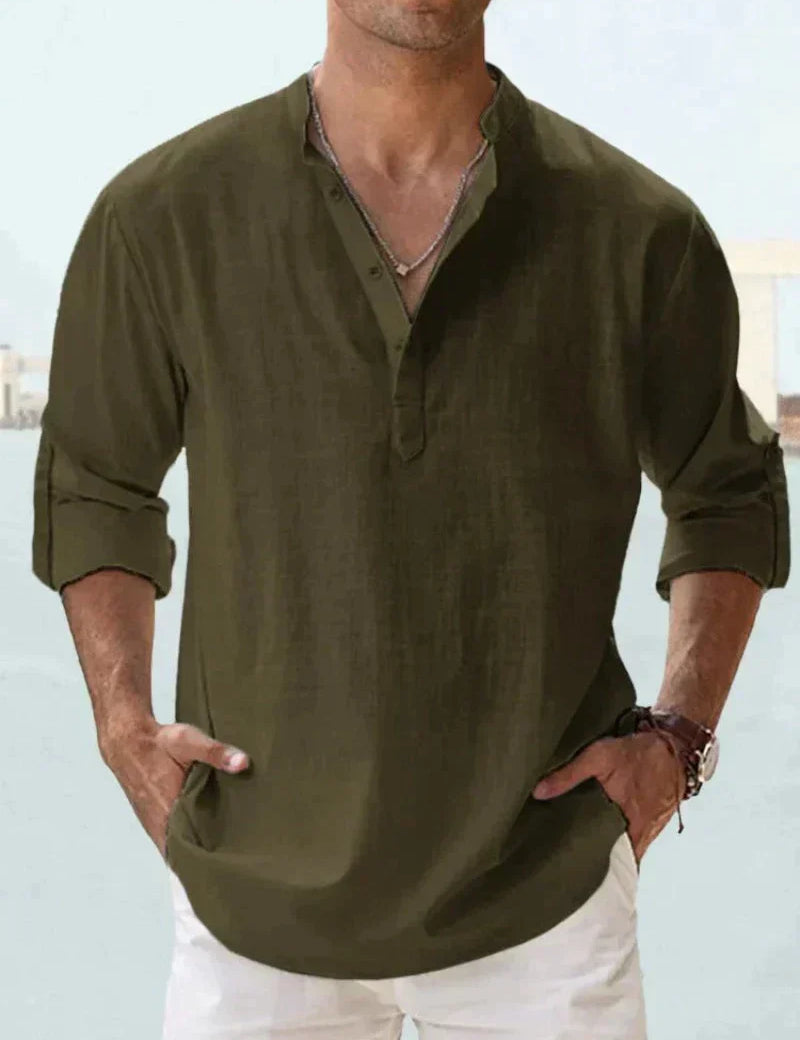 Camisa Clásica de Lino para Hombre
