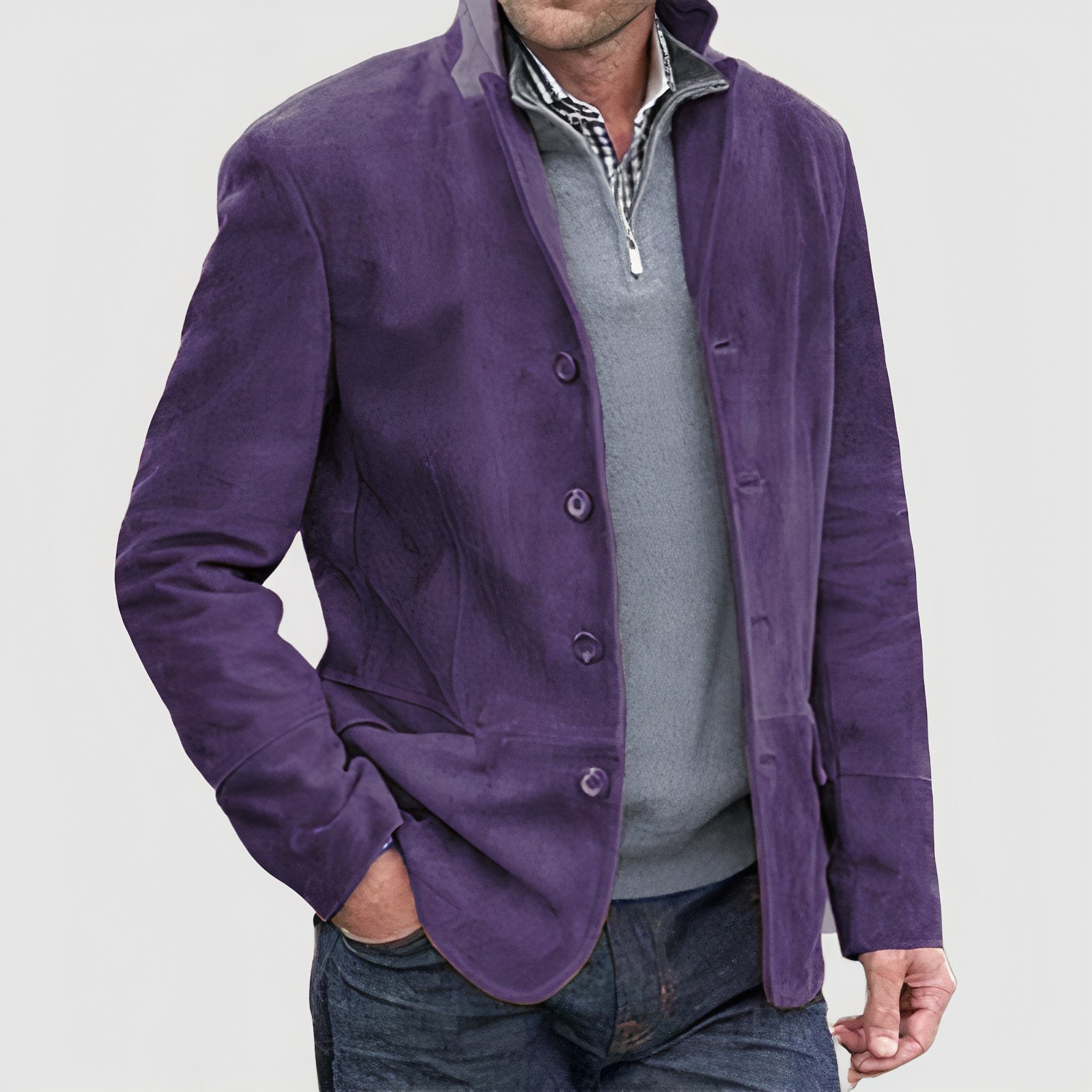Blazer Casual de Hombre con Botones