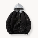 Chaqueta bomber con capucha para hombre