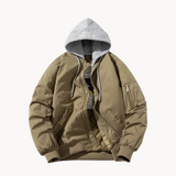 Chaqueta bomber con capucha para hombre