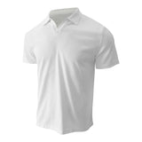 Polo de hombre con cuello en V, solapa tipo waffle y manga corta