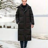 Chaqueta de invierno larga acolchada para hombre