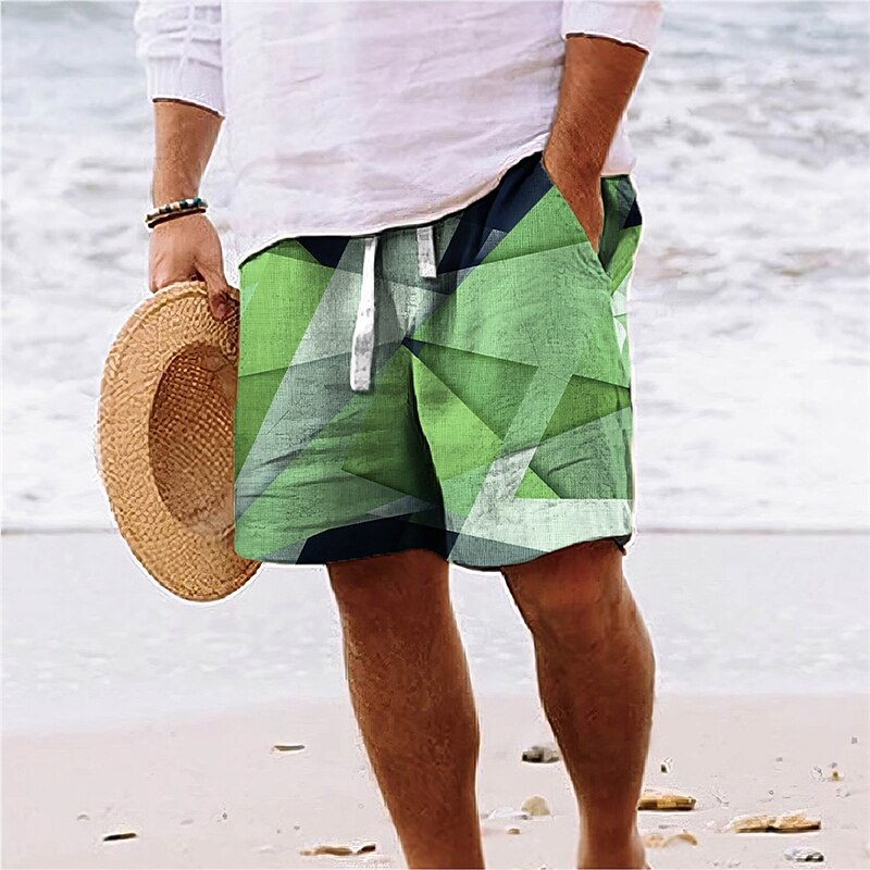 Pantalones cortos de playa estampados para hombre