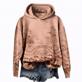 VIVARA | Blusa com capuz bordada com flores