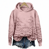 VIVARA | Blusa com capuz bordada com flores