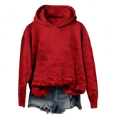 VIVARA | Blusa com capuz bordada com flores