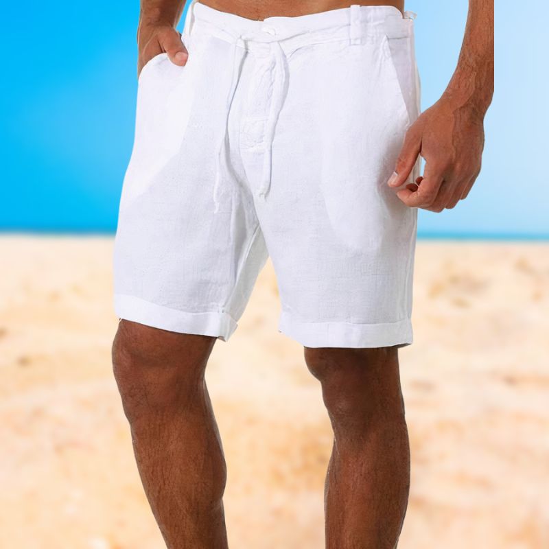 Caleb | Pantalones cortos de lino para hombre