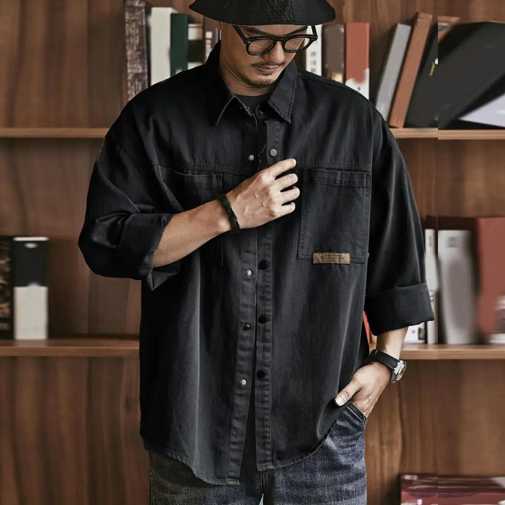 Camisa de botones estilo retro
