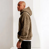 Sudadera con capucha de leopardo elegante