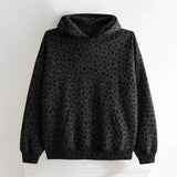 Sudadera con capucha de leopardo elegante