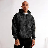Sudadera con capucha de leopardo elegante